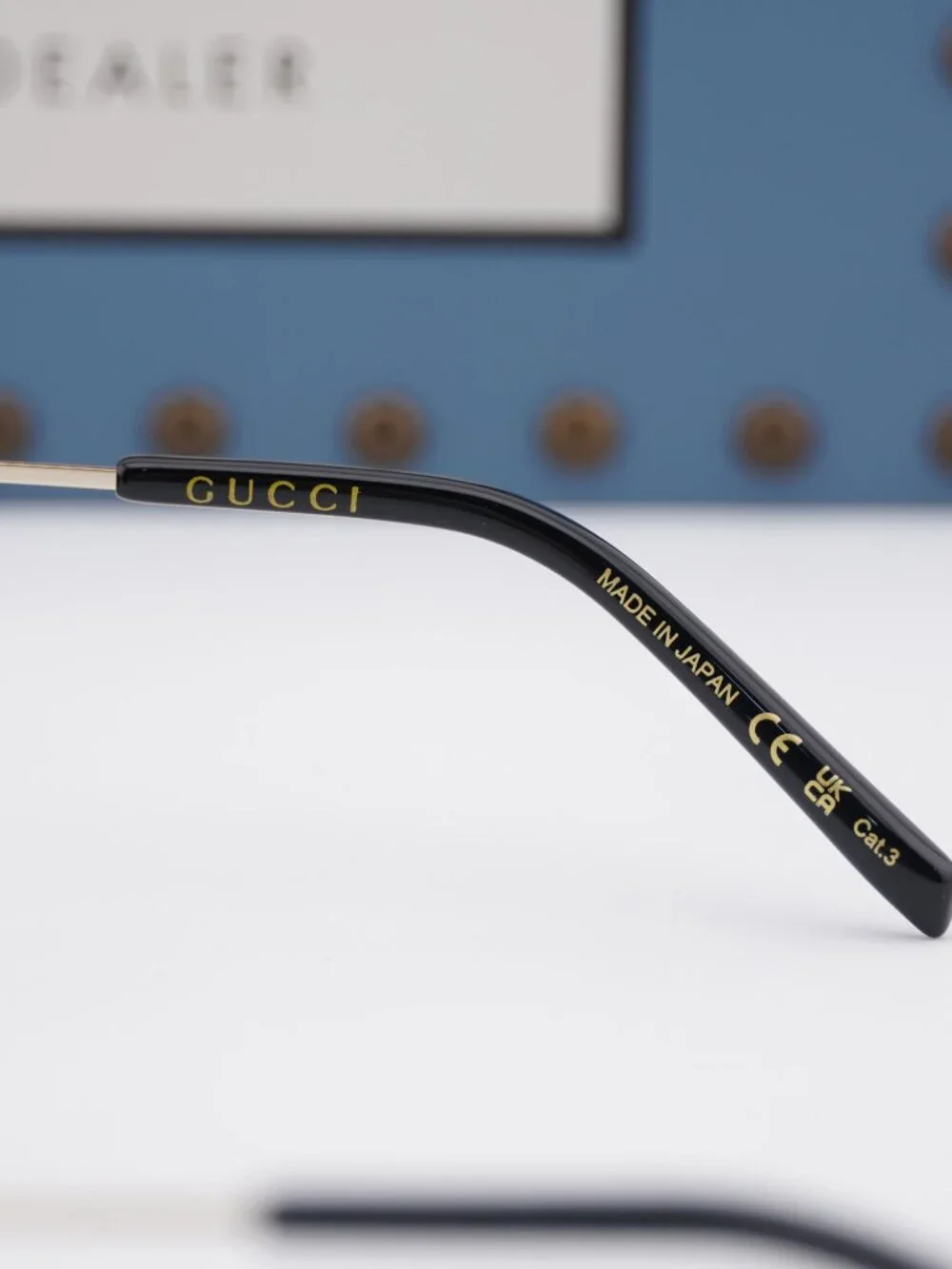 Gucci GG1957SA 001 Square Sunglasses - Gold / Grey